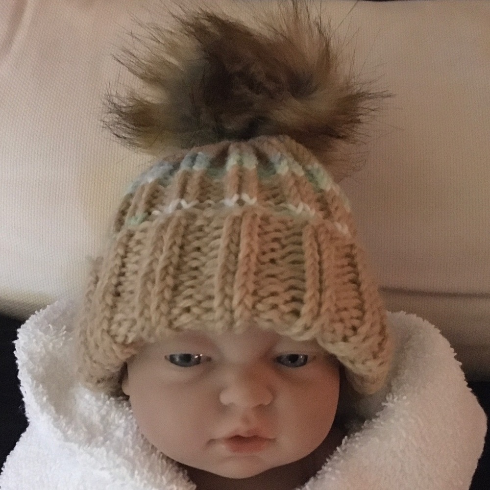 Hand Crafted Knit Baby Beanie